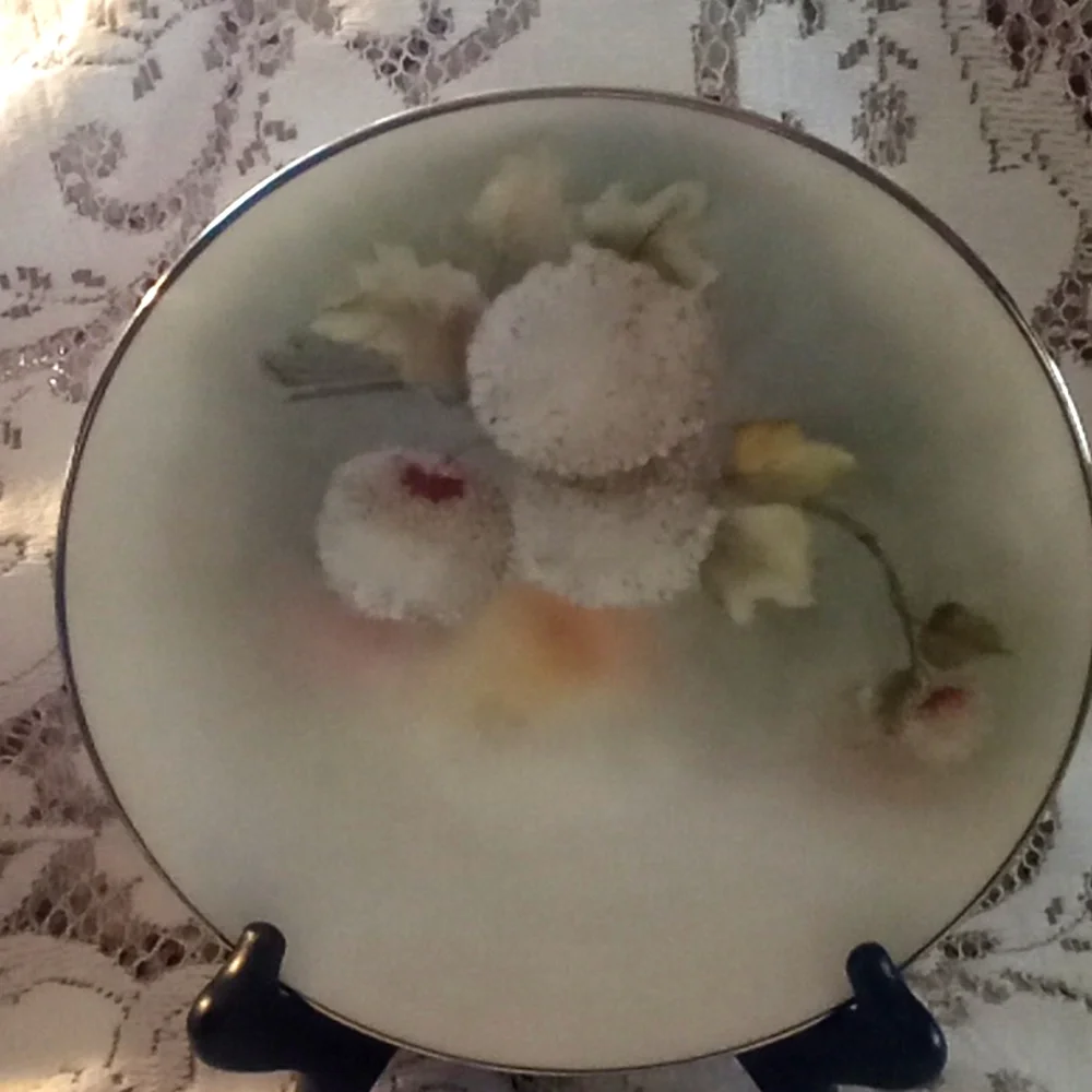 2 Vintage Noritake decorative flower plates